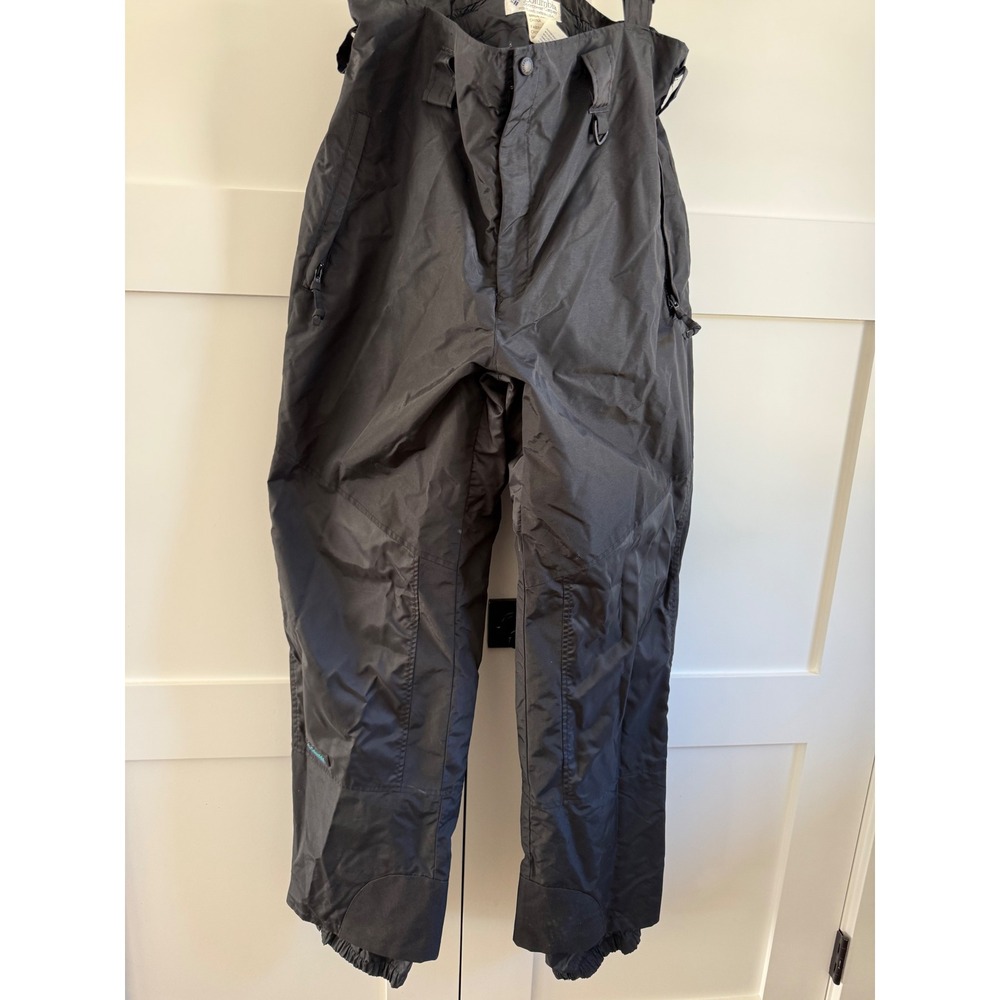 Columbia Sportswear Mens Black Snow Bibs Ski Pants Large SM 8490 Nylon